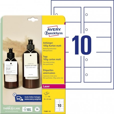 AVERY Zweckform Etiquette amricaine, carton, 185 g/m2