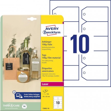 AVERY Zweckform Etiquette amricaine, film, mat, blanc