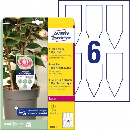AVERY Zweckform Etiquette planter, film, 128 x 47 mm