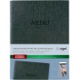 sigel Chemise pour carte de menu "MENU", A5, anthracite