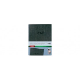 sigel Chemise pour carte de menu "MENU", A5, anthracite