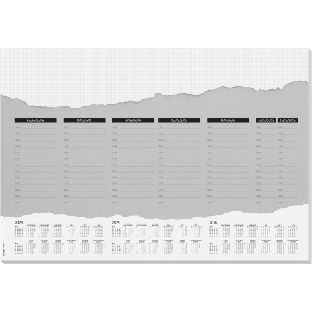 sigel Sous-main bloc papier "Weelkly Planner", 595 x 410 mm