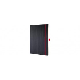 sigel Carnet de notes Conceptum, A4, quadrill, noir/rouge