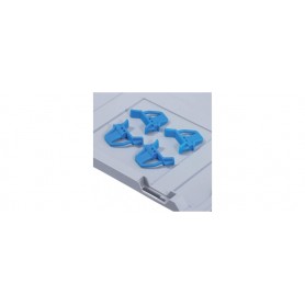 allit Kit de fermeture ProfiPlus EuroBox 4S, bleu, kit de 4