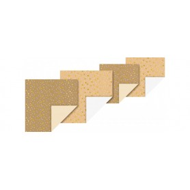 HEYDA Set de feuilles de papier plier "Etoiles or"