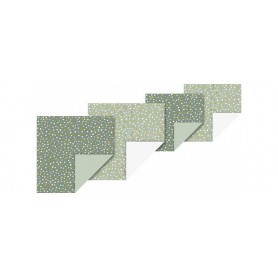 HEYDA Set de feuilles de papier plier "Sapin eucalyptus"