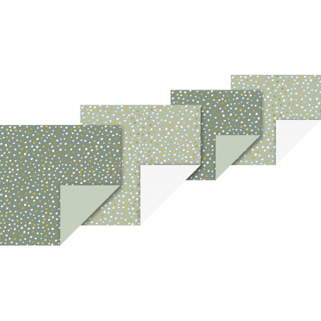HEYDA Set de feuilles de papier plier "Sapin eucalyptus"