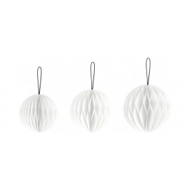 HEYDA Set dcoration "Balle en nid d\'abeille", blanc