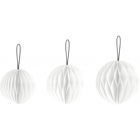HEYDA Set dcoration "Balle en nid d\'abeille", blanc