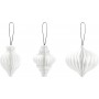 HEYDA Set dcoration "Goutte en nid d\'abeille", blanc