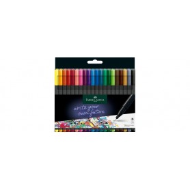 FABER-CASTELL Feutre pointe fine GRIP FINEPEN, tui de 20