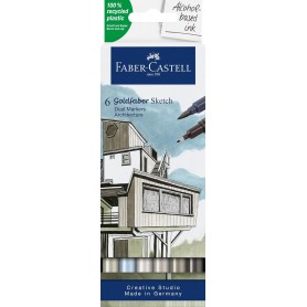 FABER-CASTELL Marqueur Sketch GOLDFABER, tui de 26