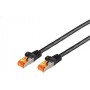  Câble patch extérieur S/FTP Cat 6a Noir 15 m