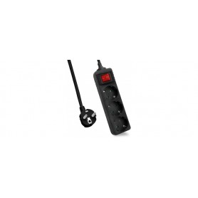  Multiprise CLASSIC 3 prises avec interrupteur Noir 1,5 m