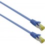  Câble patch ultra flex S/FTP catégorie 6a TPE Bleu 5 m
