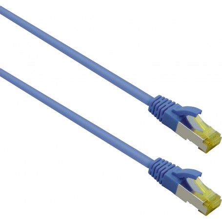  Câble patch ultra flex S/FTP catégorie 6a TPE Bleu 5 m