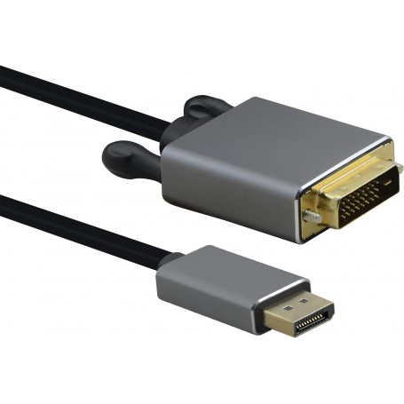 Câble de raccordement DisplayPort mâle vers DVI Premium Noir 1 m