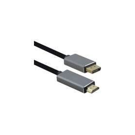  Câble de raccordement DisplayPort mâle vers HDMI mâle Premium Noir 2 m