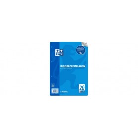 Oxford Feuillets pour classeur, A4, uni, 100 feuilles