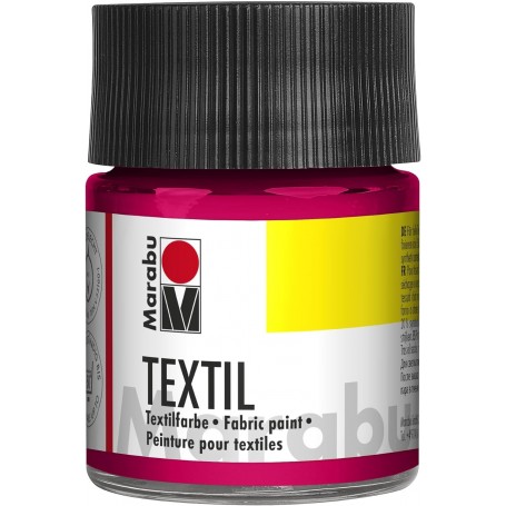 Marabu Peinture pour tissu Textil, 50 ml, cerise