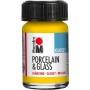 Marabu Peinture "Porcelain & Glass", brillant, 15 ml, jaune