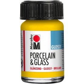 Marabu Peinture "Porcelain & Glass", brillant, 15 ml, jaune