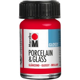 Marabu Peinture "Porcelain & Glass", brillant, 15 ml, cerise