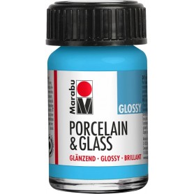 Marabu Peinture "Porcelain & Glass", brillant, 15 ml, bleu
