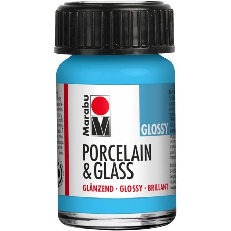 Marabu Peinture "Porcelain & Glass", brillant, 15 ml, bleu