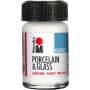 Marabu Peinture "Porcelain & Glass", brillant, 15 ml, blanc