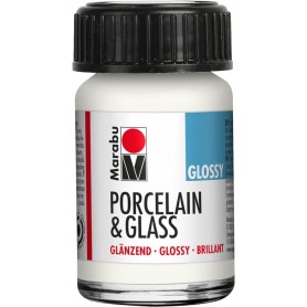 Marabu Peinture "Porcelain & Glass", brillant, 15 ml, blanc