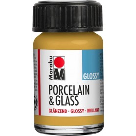 Marabu Peinture "Porcelain & Glass", brillant, 15 ml, or