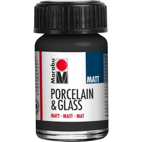 Marabu Peinture "Porcelain & Glass", mat, 15 ml, noir