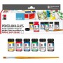 Marabu Peinture "Porcelain & Glass Glossy", kit de dmarrage