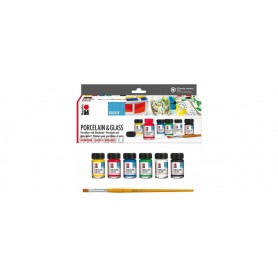 Marabu Peinture "Porcelain & Glass Glossy", kit de dmarrage