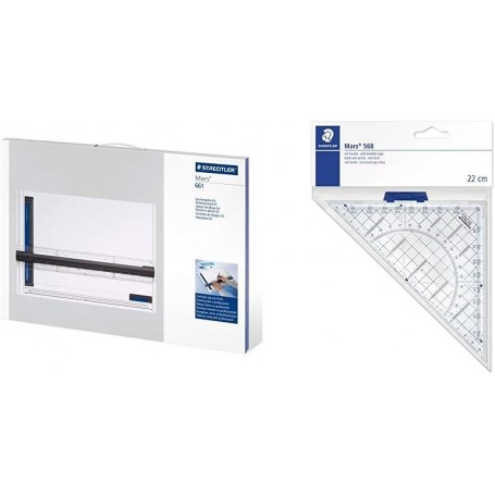 STAEDTLER Planche dessin Mars, A3, blanc/anthracite/bleu