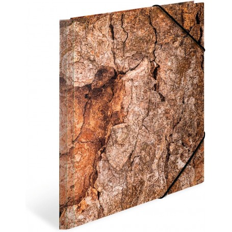 HERMA Chemise lastiques "Nature", A3, carton, Wood