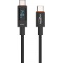 ANSMANN Cble donnes & charge avec cran, anthracite, 1,2 m