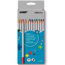 LAMY Crayon de couleur triangulaire colorplus, tui de 12