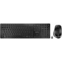 CHERRY DW 9500 Slim, Ensemble Clavier et Souris sans Fil, Disposition Allemande (QWERTZ), Connexion Bluetooth ou sans Fil, Design Plat, Rechargeable, Souris Ergonomique pour droitiers, Noir-Gris