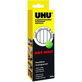UHU Recharge pour collage chaud Hot Melt, 200 g,transpa-