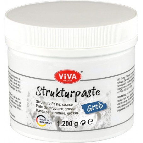 ViVA DECOR Pte structure grossire, blanc, 1.200 g