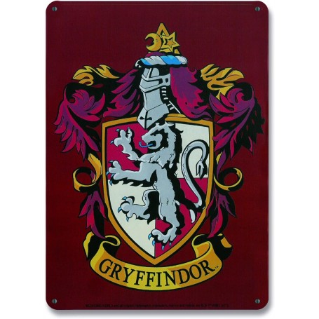 Harry Potter panneau métal Gryffindor 15 x 21 cm