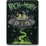 Rick & Morty panneau métal Spaceship 15 x 21 cm