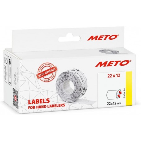 METO tiquette pour tiqueteuse de prix 22 x 12 mm, blanc