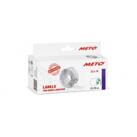 METO tiquette pour tiqueteuse, 22 x 16 mm, blanc