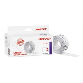 METO tiquette pour tiqueteuse de prix, 22 x 16 mm, blanc
