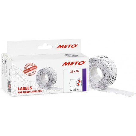 METO tiquette pour tiqueteuse de prix, 22 x 16 mm, blanc