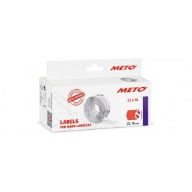 METO tiquette pour tiqueteuse, 22 x 16 mm, rouge