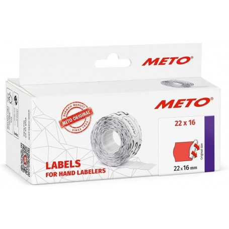 METO tiquette pour tiqueteuse, 22 x 16 mm, rouge